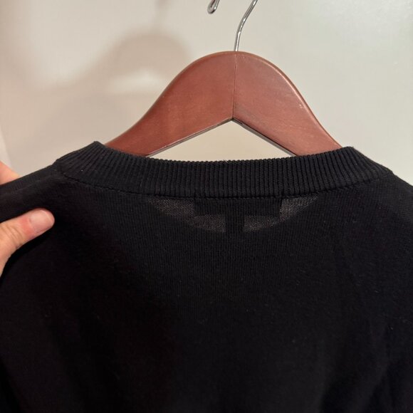 Raffi Linea Uomo Men's Knit Sweater Top Shirt ITALY Large Cotton Black Pullover - Picture 16 of 16